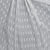 Shining silver liner all over stole with fringe's on the border - White